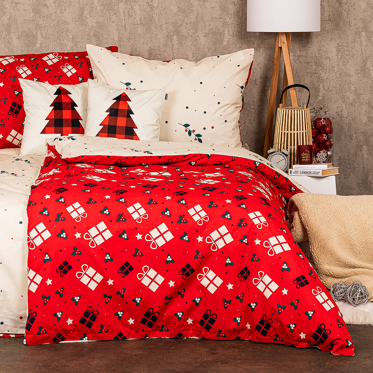 4Home Vianočné bavlnené obliečky Christmas joy