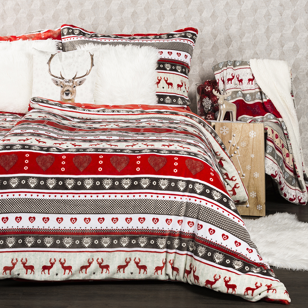 4Home Vianočné obliečky mikroflanel Winter