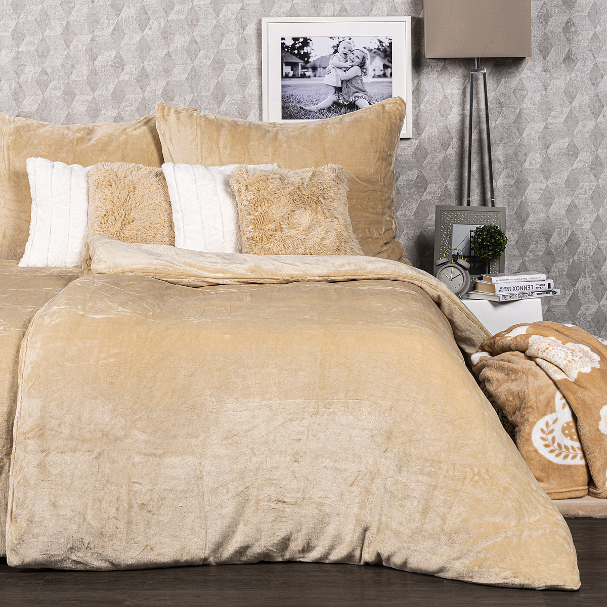 4Home obliečky mikroflanel béžová