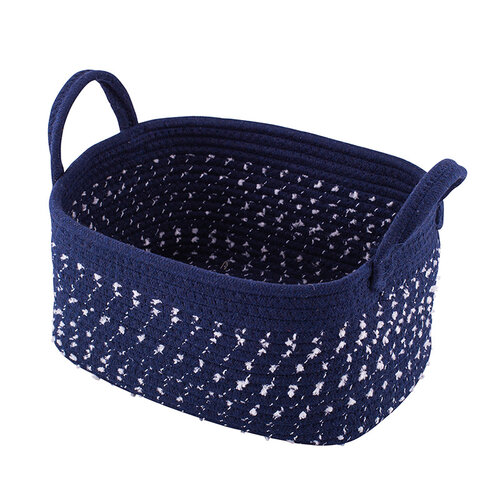 Altom Bavlnený hranatý košík Dark blue Altom Bavlnený hranatý košík Dark blue