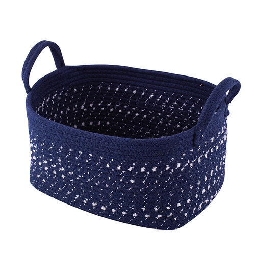 Altom Bavlnený hranatý košík Dark blue Altom Bavlnený hranatý košík Dark blue