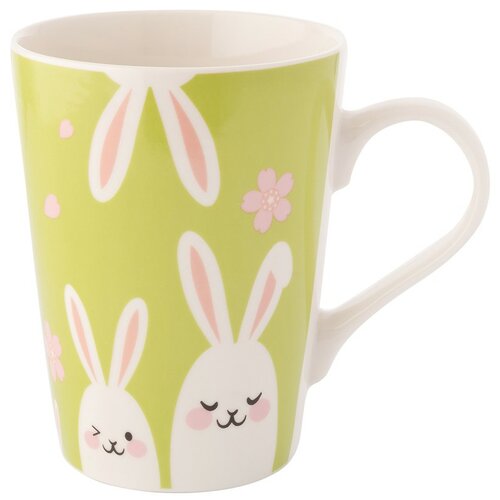 Altom Porcelánový hrnček Biele králičky 420 ml