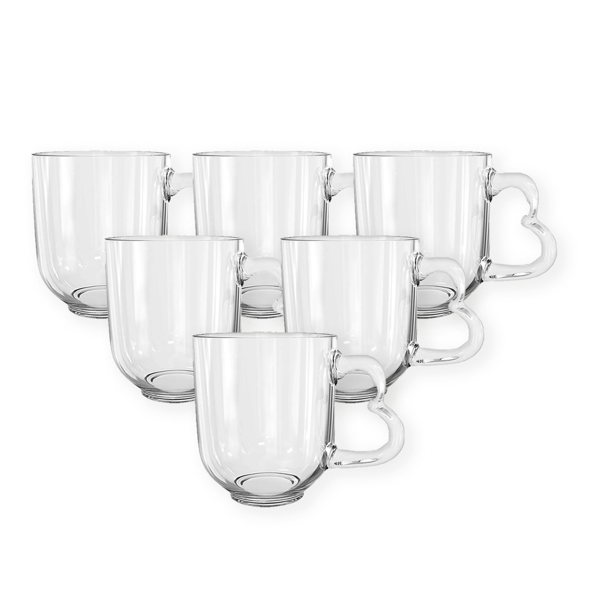 Altom Sada sklenených hrnčekov Heart Altom Sada sklenených hrnčekov Heart