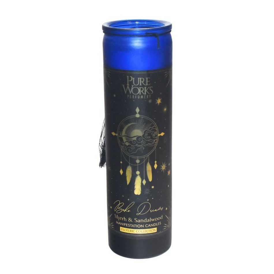 Arome Organická svieca Myrrh & Sandalwood 300 g vo farebnom vysokom pohári so strapcom Arome Organická svieca Myrrh & Sandalwood 300 g vo farebnom vysokom pohári so strapcom