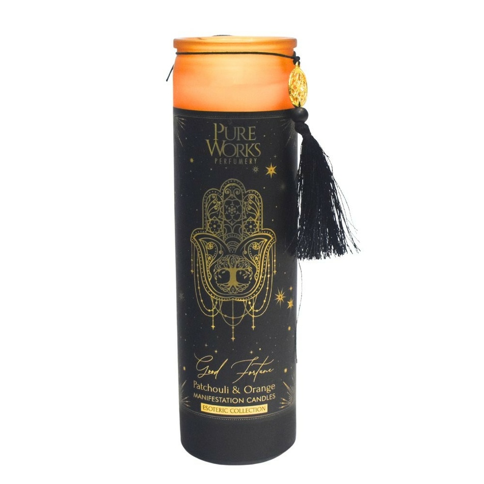 Arome Organická svieca Patchouli & Orange 300 g vo farebnom vysokom pohári so strapcom Arome Organická svieca Patchouli & Orange 300 g vo farebnom vysokom pohári so strapcom