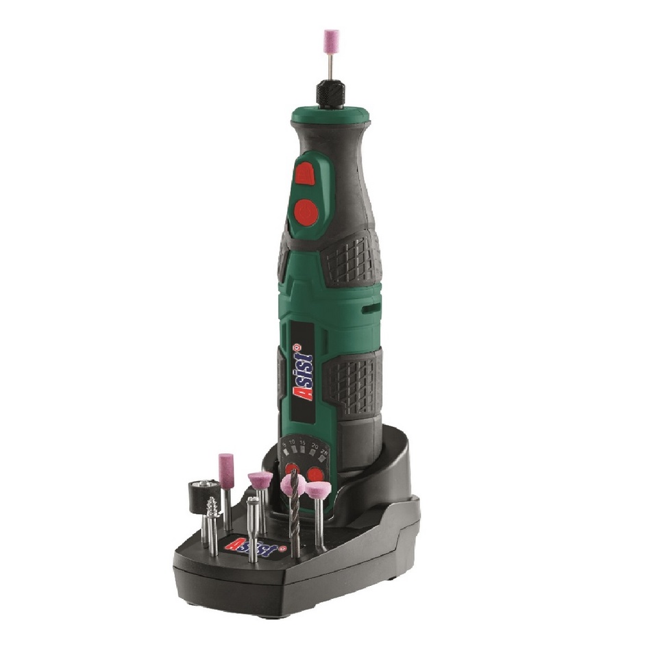 Asist AE2C07DN aku mini priama brúska s príslušenstvom