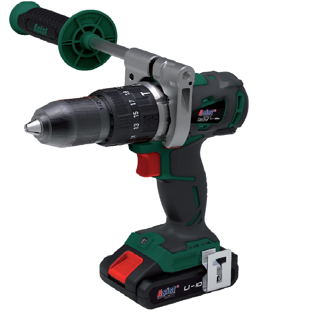 Asist AE2V20B-202-BMC-2 aku vŕtačka s bezuhlíkovým  motorom