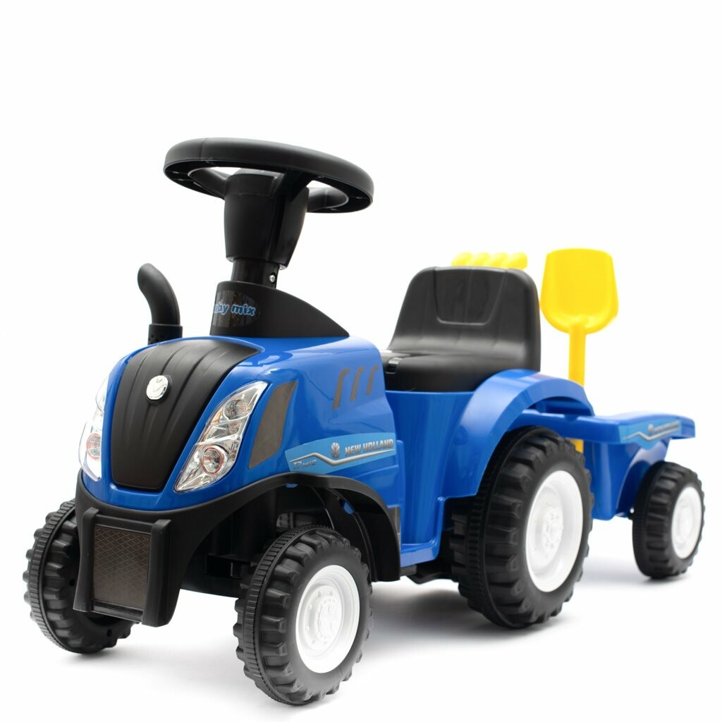 Baby Mix Detská odrážadlo traktor s vlečkou anáradím New Holland Baby Mix Detská odrážadlo traktor s vlečkou anáradím New Holland