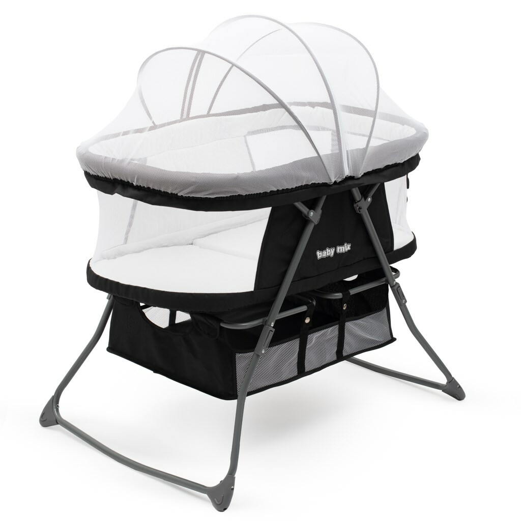 Baby Mix Detská skladacie kolíska Dreamy Nestčierna