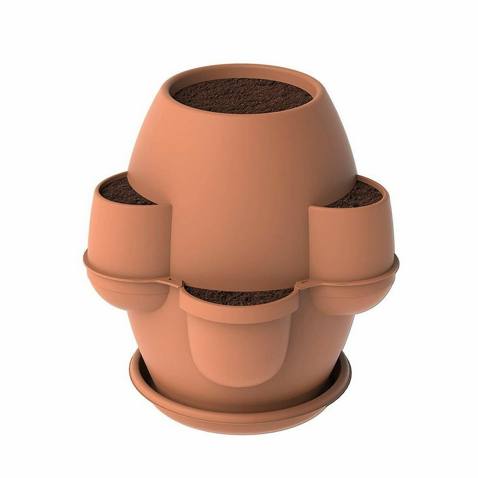 Bama Záhradný kvetináč s podmiskou Oasi teracota Bama Záhradný kvetináč s podmiskou Oasi teracota