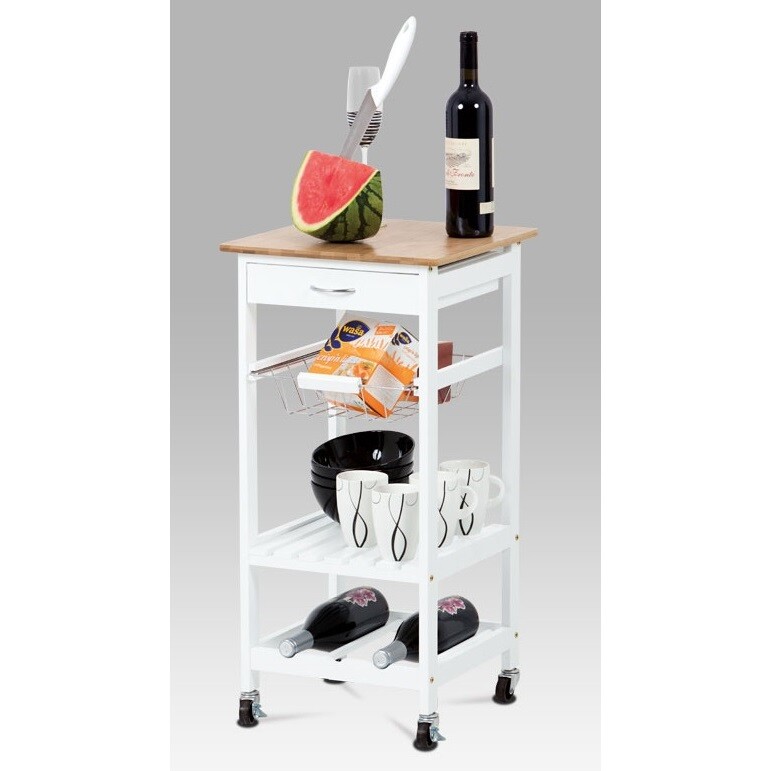 Bambusový pojazdný regál