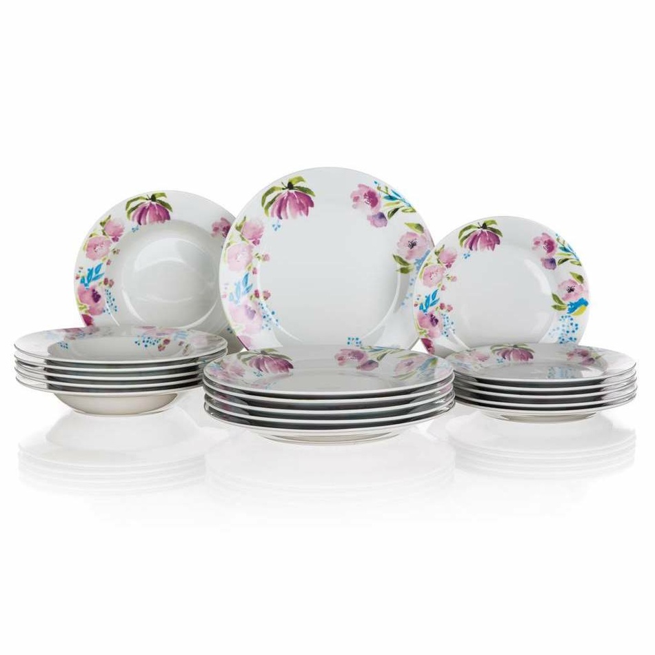 Banquet 18-dielna jedálenská súprava Pink Flowers Banquet 18-dielna jedálenská súprava Pink Flowers