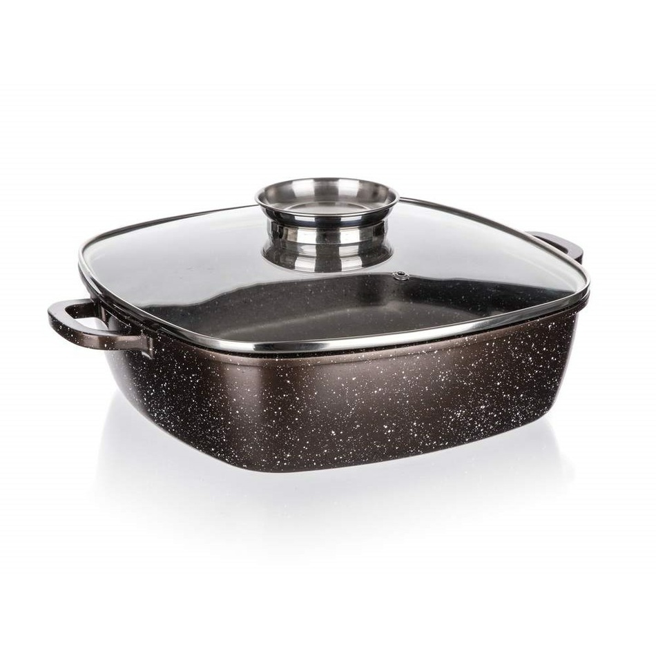 Banquet Pekáč s nepriľnavým povrchom PREMIUM Dark Brown 28 x 28 x 8 cm Banquet Pekáč s nepriľnavým povrchom PREMIUM Dark Brown 28 x 28 x 8 cm