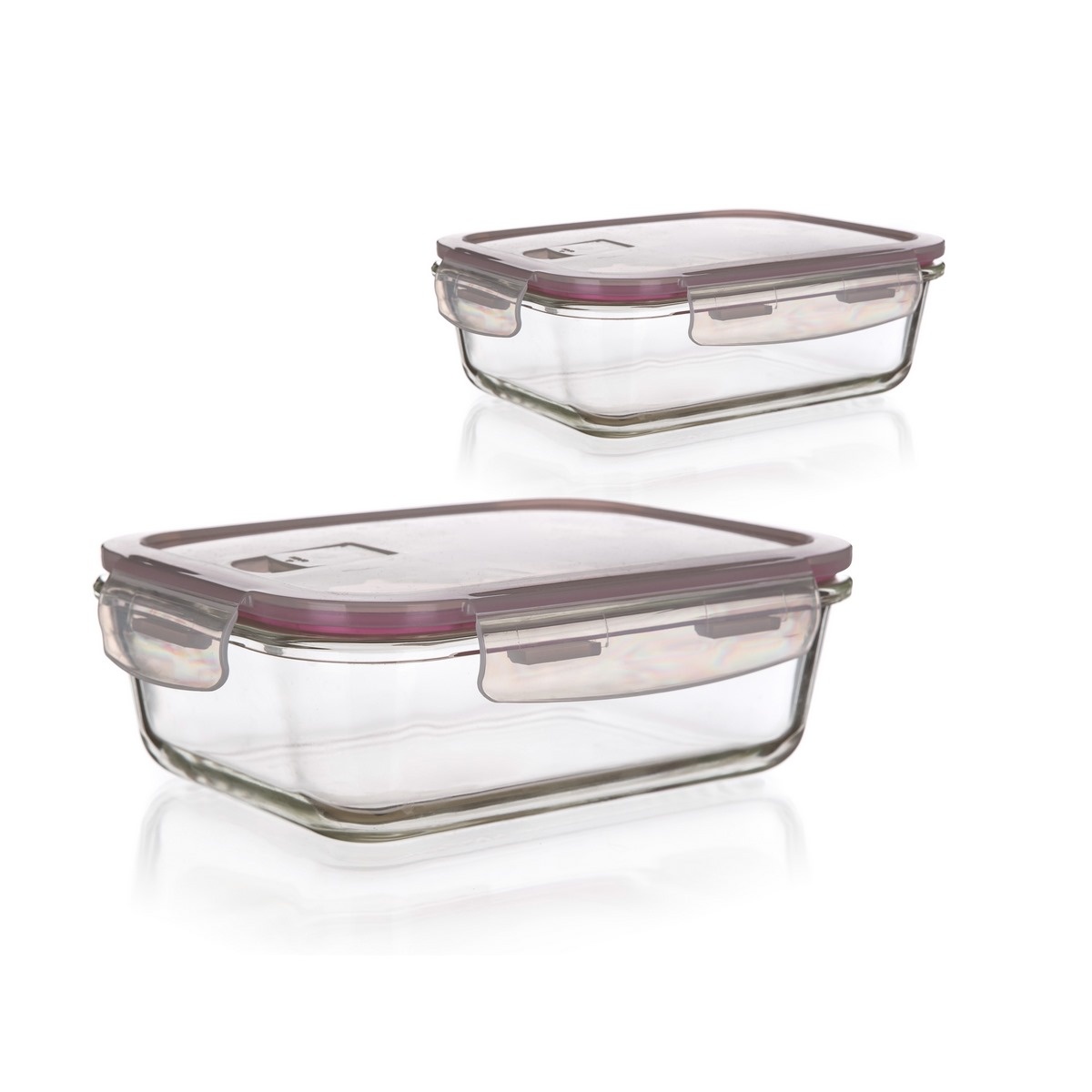 Banquet Sada sklenených dóz s viečkom Lora