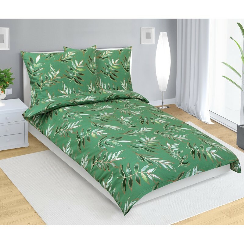 Bavlnená obliečka List zelená Bavlnená obliečka List zelená