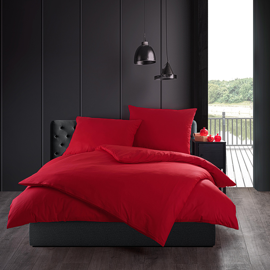 Bavlnené obliečky Color červená