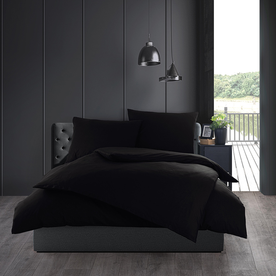 Bavlnené obliečky Color čierna