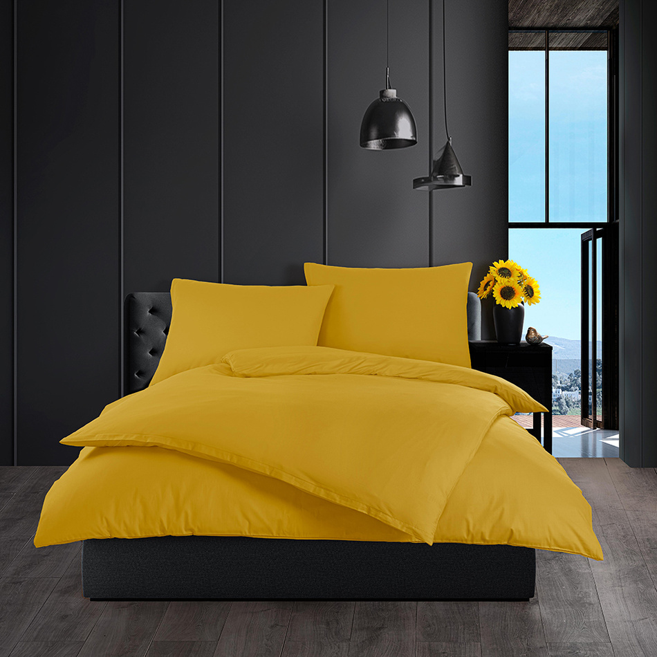 Bavlnené obliečky Color horčicová Bavlnené obliečky Color horčicová