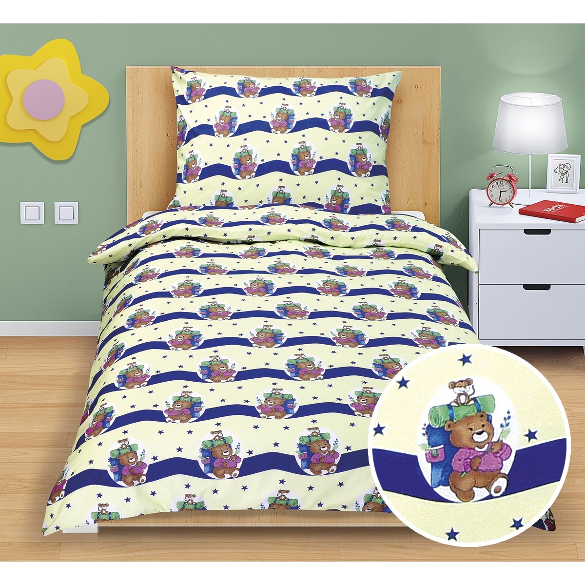 Bellatex Bavlnené obliečky Junior Medvedík