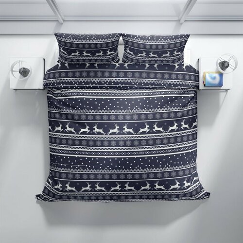 Bavlnené obliečky Soby na modrej Bavlnené obliečky Soby na modrej