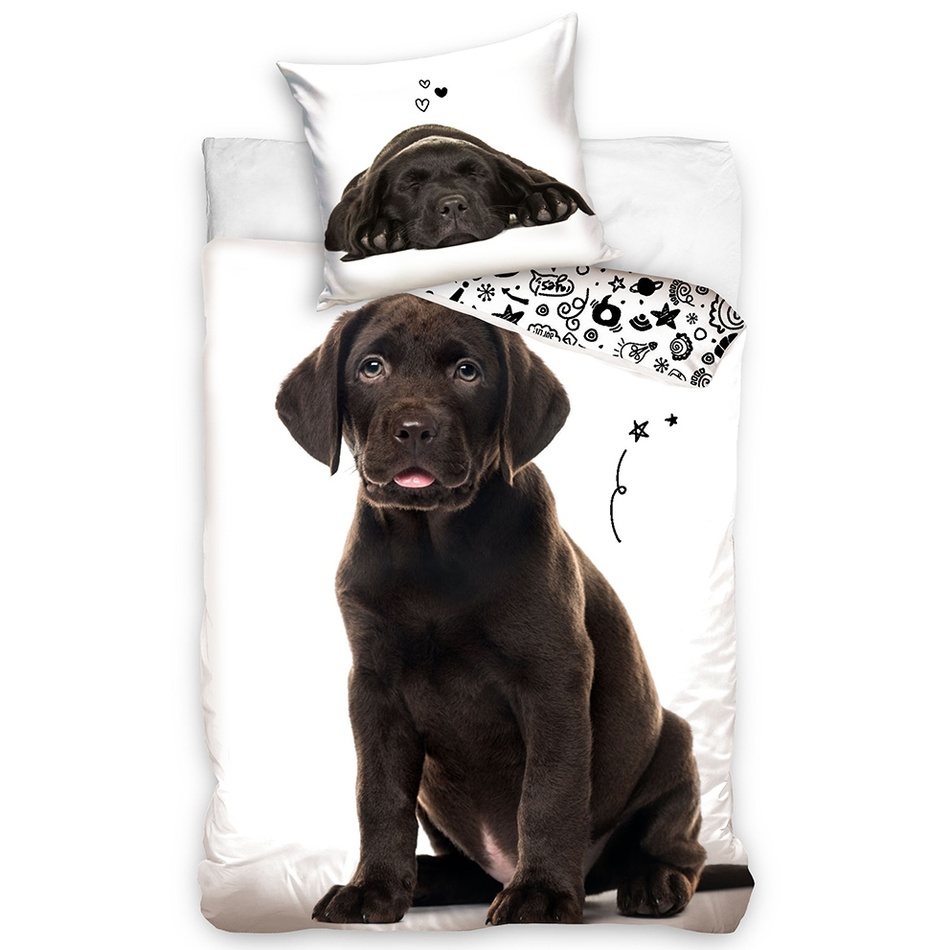 Tiptrade Bavlnené obliečky Šteniatko Hnedý Labrador