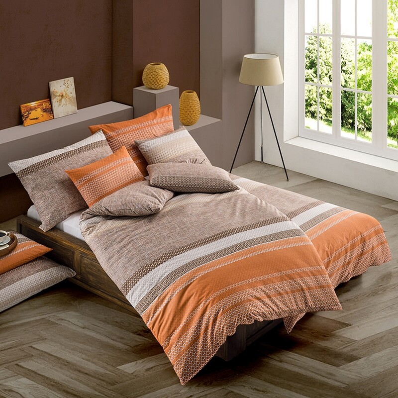 BedTex Bavlnené obliečky Federiko oranžová BedTex Bavlnené obliečky Federiko oranžová