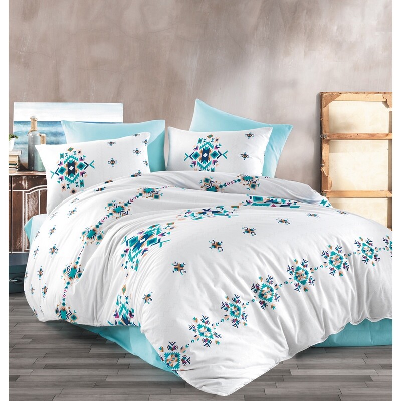 BedTex Bavlnené obliečky Hippi tyrkysová