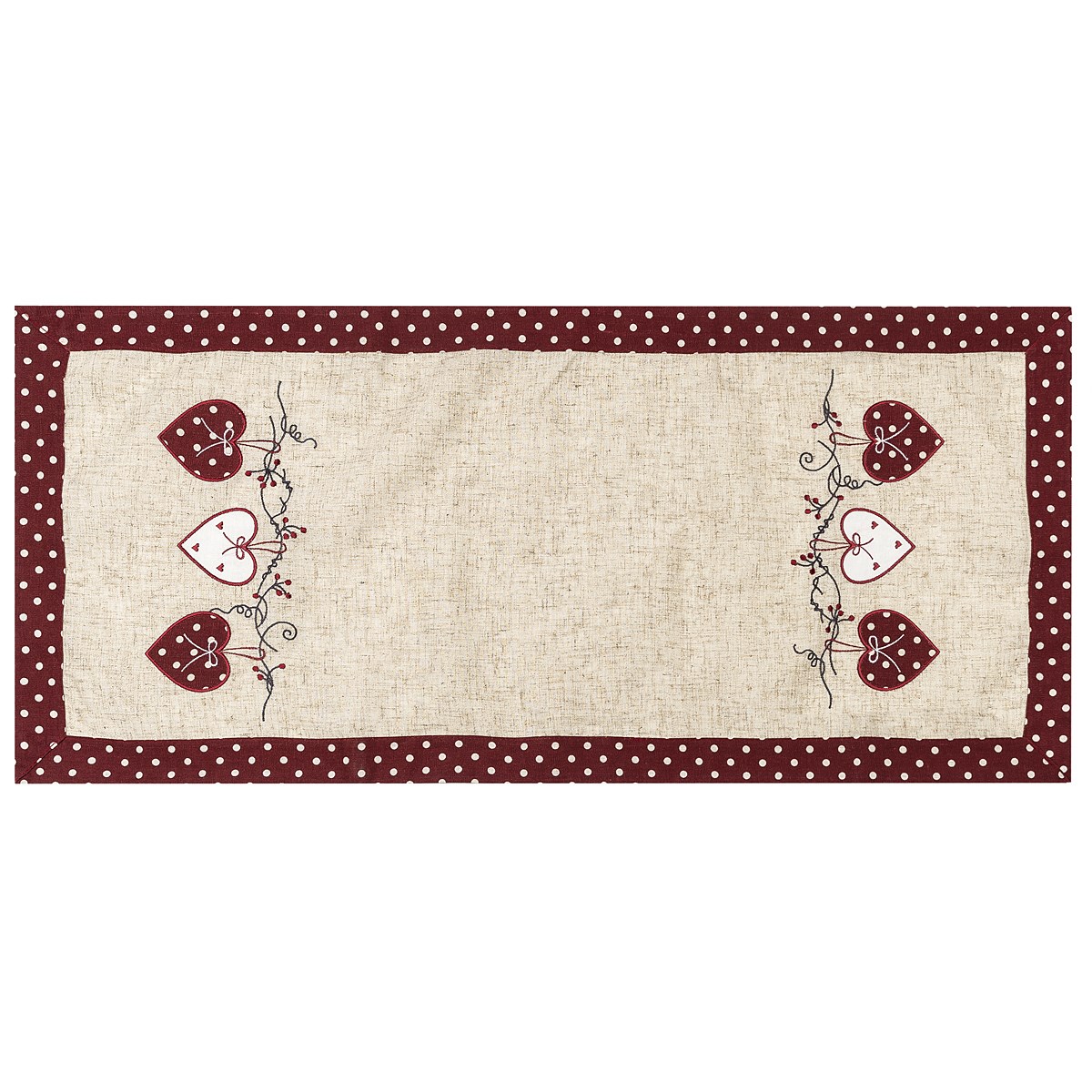 BO-MA Trading Behúň Srdiečka bodka červená