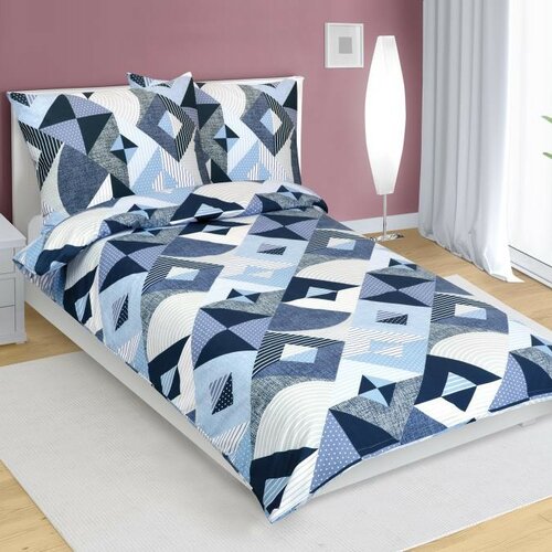 Bellatex Bavlnené obliečky Geometria modrá