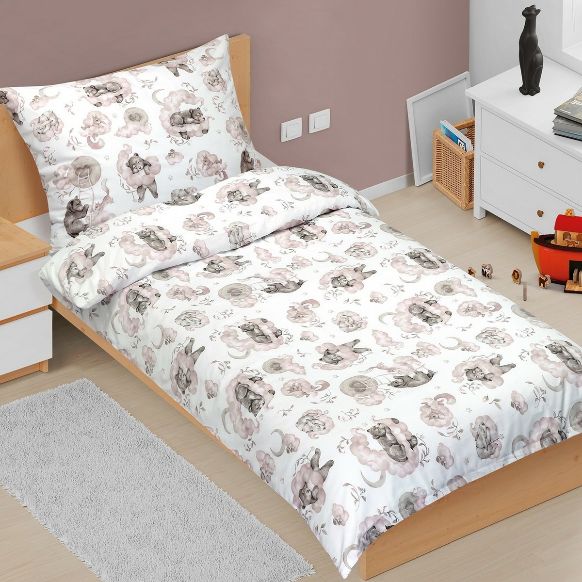 Bellatex Bavlnené obliečky Junior Spiaci medvedík