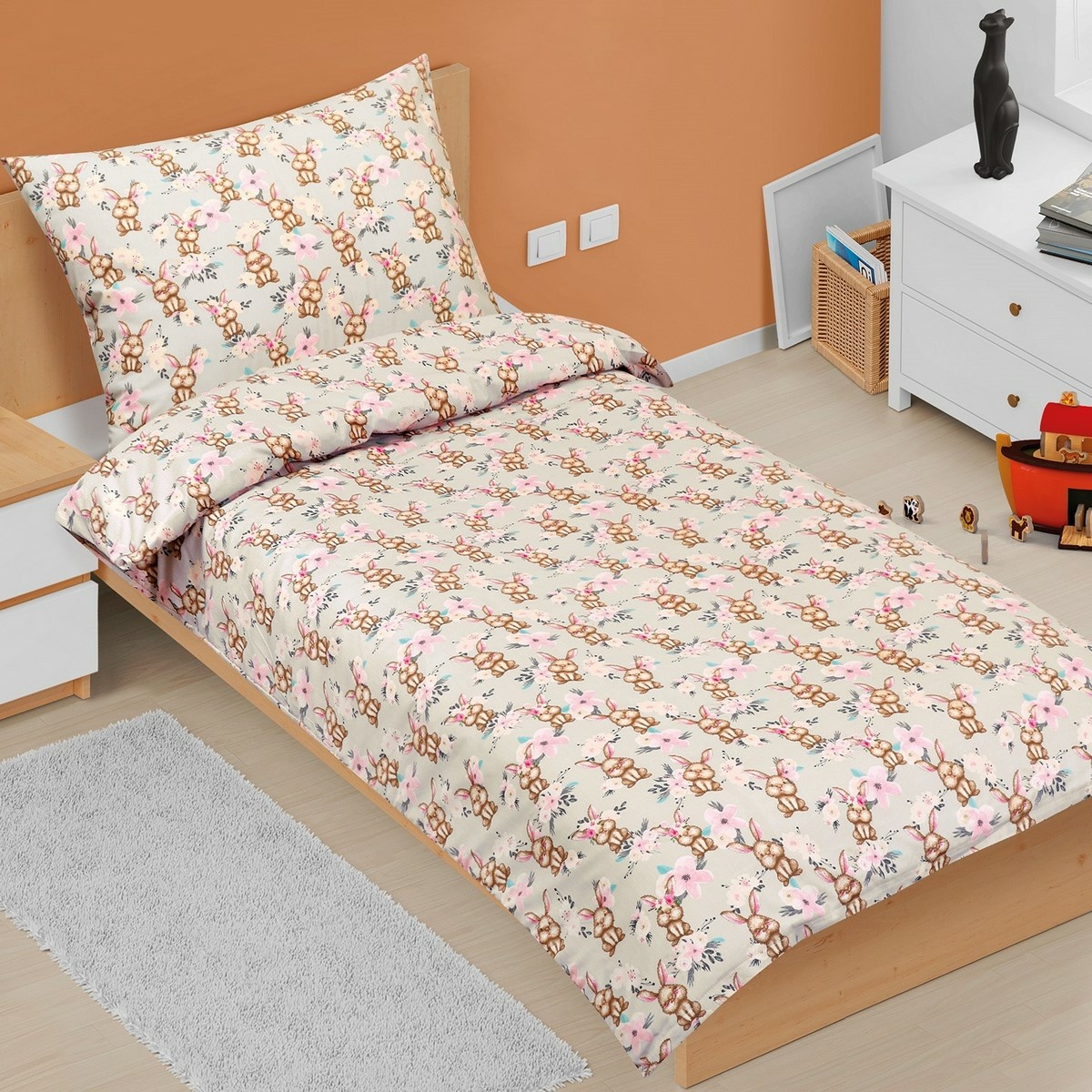 Bellatex Bavlnené obliečky Junior Veľkonočný zajačik