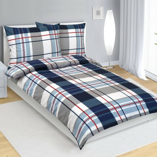 Bellatex Bavlnené obliečky Kocka modrá Bellatex Bavlnené obliečky Kocka modrá