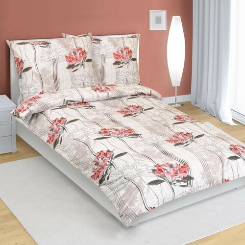 Bellatex Bavlnené obliečky Kvietok červená Bellatex Bavlnené obliečky Kvietok červená