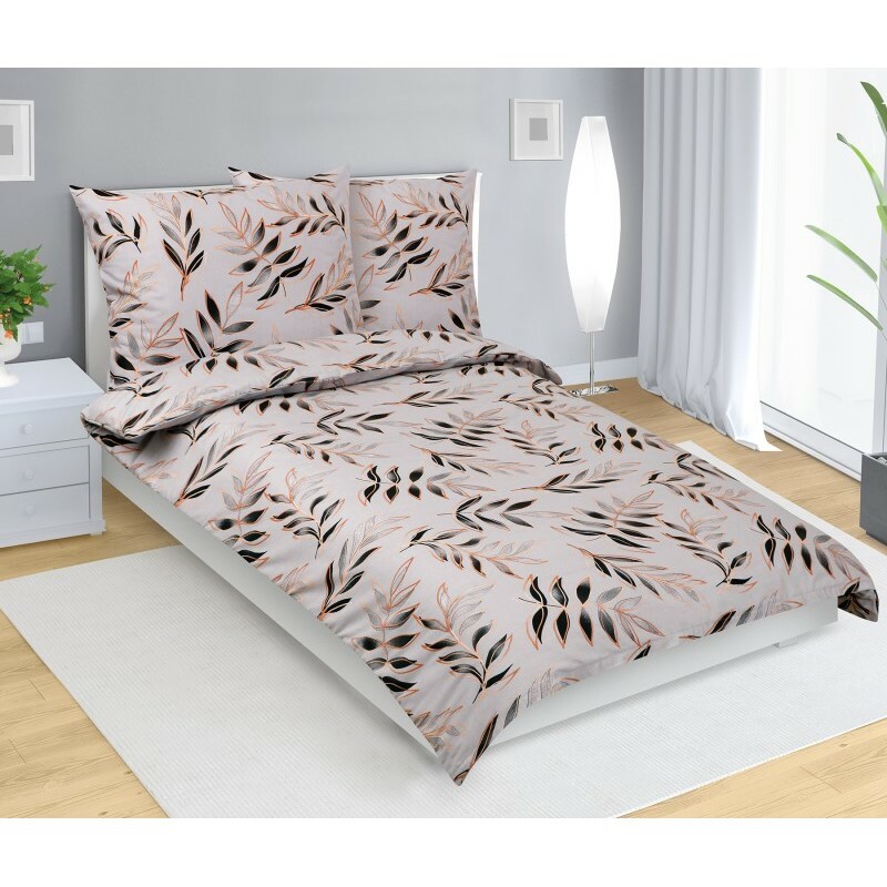 Bellatex Bavlnené obliečky List sivá Bellatex Bavlnené obliečky List sivá