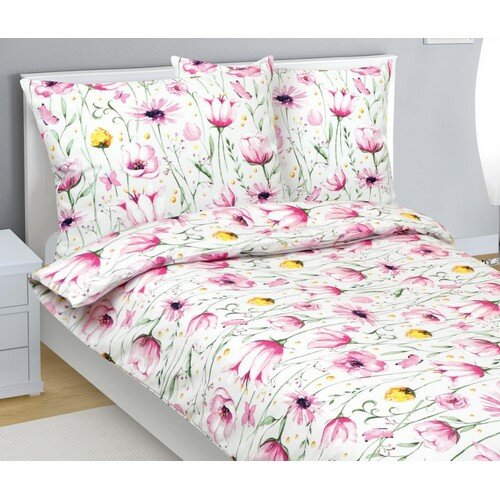 Bellatex Bavlnené obliečky Lúka ružová Bellatex Bavlnené obliečky Lúka ružová