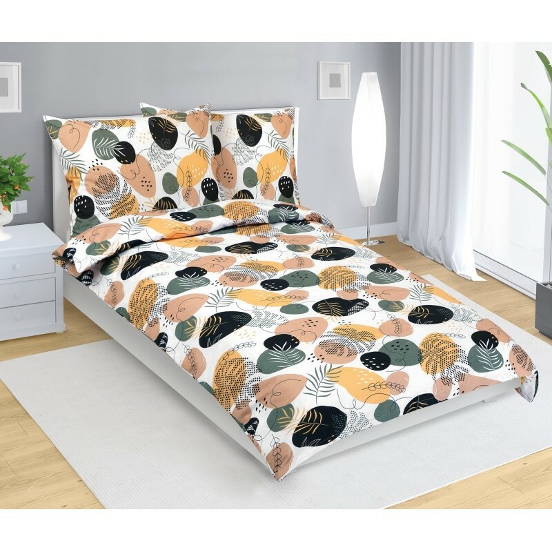 Bellatex Bavlnené obliečky Oblázek horčicová Bellatex Bavlnené obliečky Oblázek horčicová