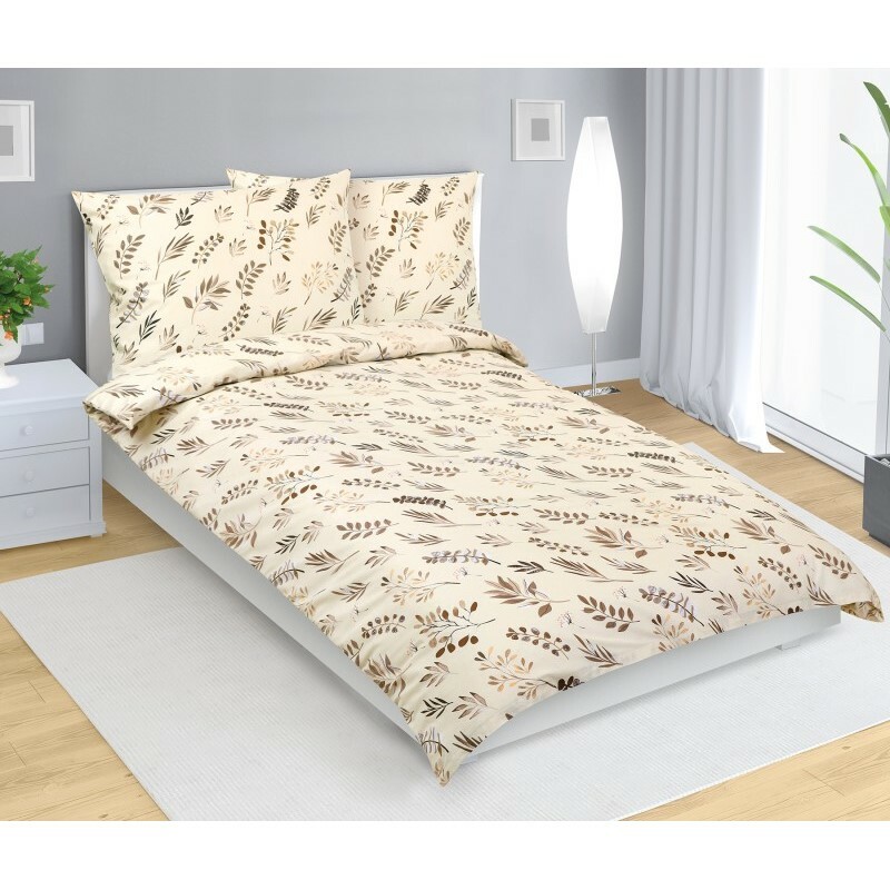 Bellatex Bavlnené obliečky Větvička béžová Bellatex Bavlnené obliečky Větvička béžová