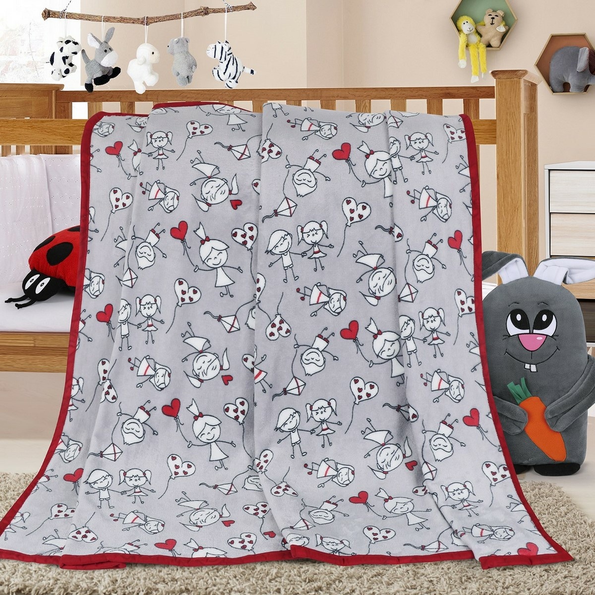 Bellatex Deka Ella Panáčikovia sivá Bellatex Deka Ella Panáčikovia sivá