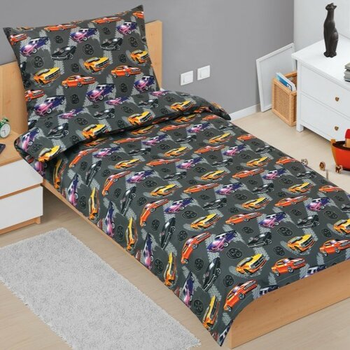 Bellatex Detské bavlnené obliečky Junior Cadillac sivá Bellatex Detské bavlnené obliečky Junior Cadillac sivá