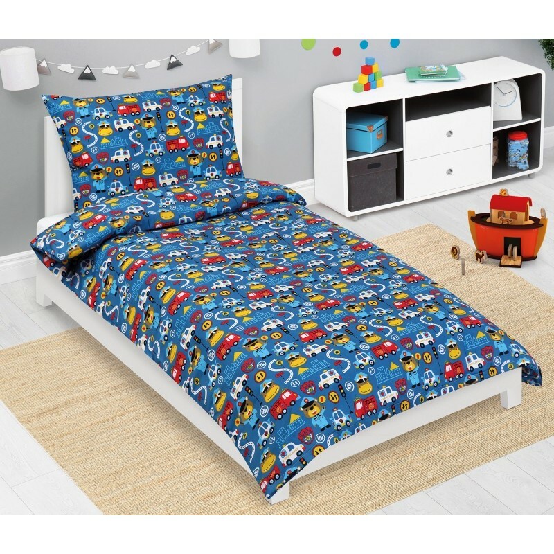 Bellatex Detské bavlnené obliečky Junior Záchranári modrá Bellatex Detské bavlnené obliečky Junior Záchranári modrá