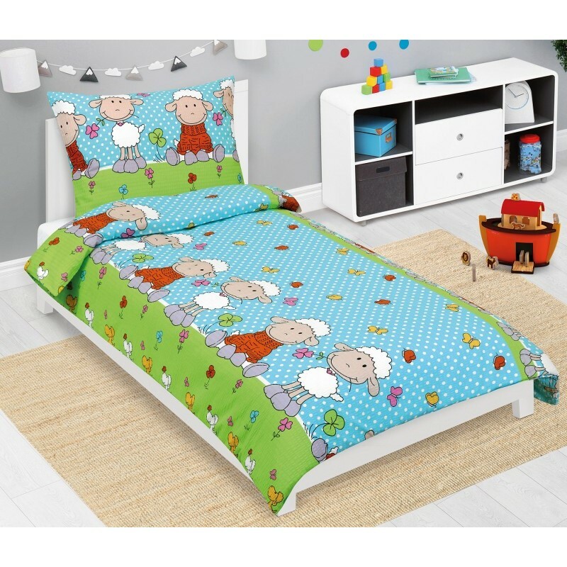 Bellatex Detské krepové obliečky Ovečka modrá Bellatex Detské krepové obliečky Ovečka modrá