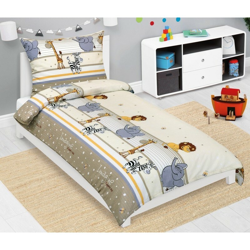 Bellatex Detské krepové obliečky Safari béžová Bellatex Detské krepové obliečky Safari béžová
