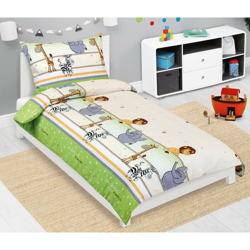 Bellatex Detské krepové obliečky Safari zelená Bellatex Detské krepové obliečky Safari zelená