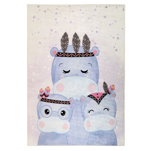 Bellatex Detský koberec Hrošík fialová Bellatex Detský koberec Hrošík fialová