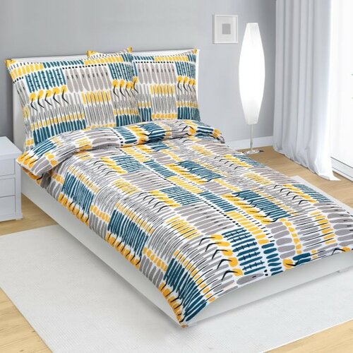 Bellatex Krepové obliečky Čiarky modrá