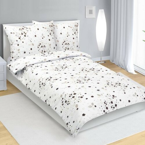 Bellatex Krepové obliečky Kytička hnedá