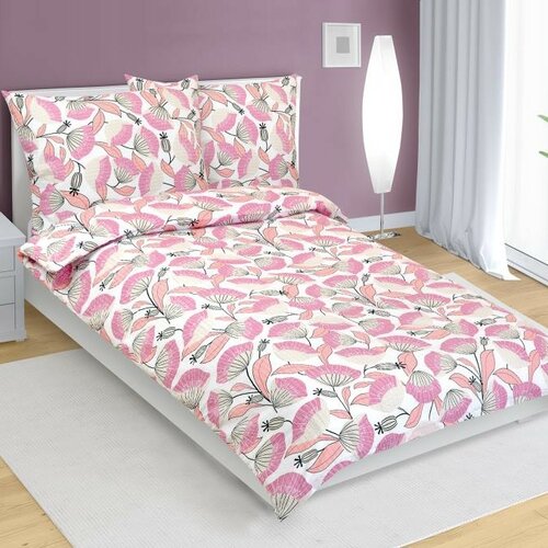 Bellatex Krepové obliečky Vejár ružová