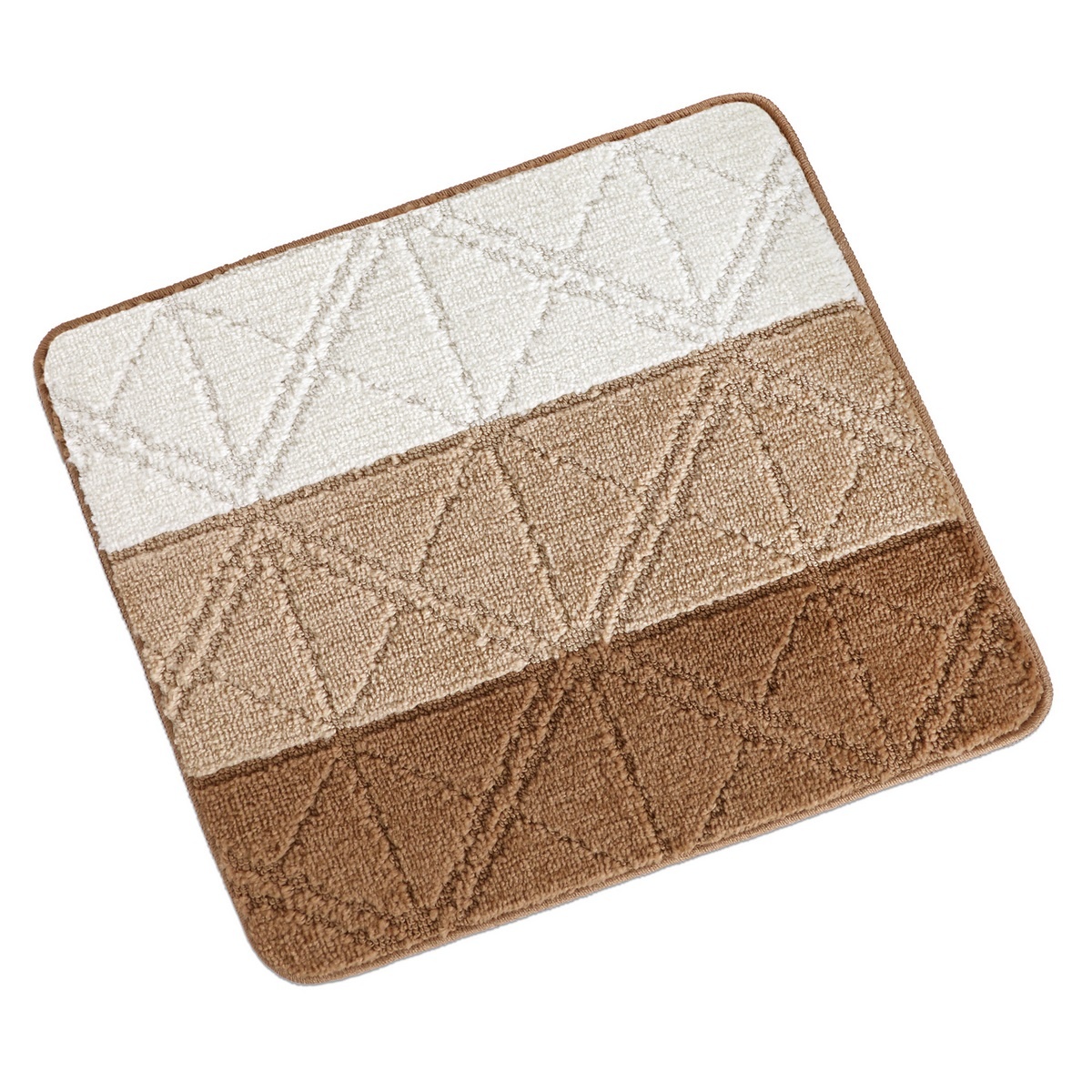 Bellatex Kúpeľňová predložka Bany bez výkroja Trojuholníky hnedá Bellatex Kúpeľňová predložka Bany bez výkroja Trojuholníky hnedá