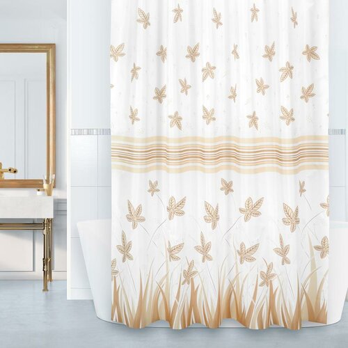 Bellatex Kúpeľňový záves List béžová Bellatex Kúpeľňový záves List béžová