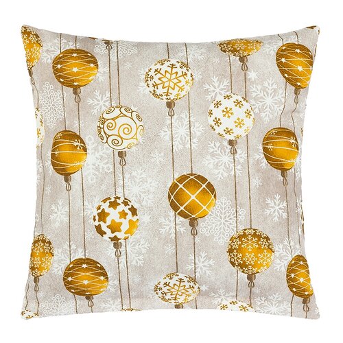 Bellatex Obliečka na vankúšik Vianočná guľa zlatá